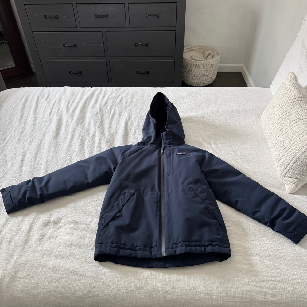 Patagonia Kids Navy Hooded Puffer Jacket